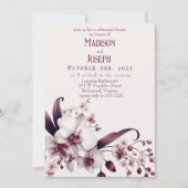 Elegante orchidee proefhuwelijksdiner  kaart (Voorkant)