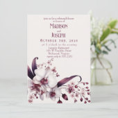 Elegante orchidee proefhuwelijksdiner  kaart (Staand voorkant)