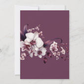 Elegante orchidee proefhuwelijksdiner  kaart (Achterkant)