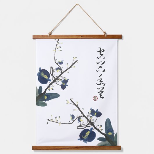 Elegante Orchideeën bloem Chinese stijl Hangend Wandkleed (Voorkant)