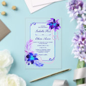 Elegante Orchideeën Bruiloft Acryl Uitnodigingen (Insitu (Huwelijk))