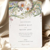 Elegante orchideeën bruiloft delicate pastelbloeme kaart