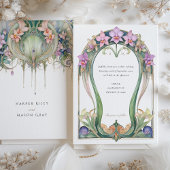 Elegante orchideeën bruiloft delicate pastelbloeme kaart