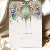 Elegante orchideeën bruiloft delicate pastelbloeme kaart