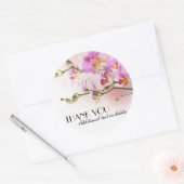 Elegante orchideeën dank u ronde sticker (Envelop)