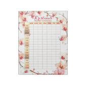 Elegante Orchideeën Praktische Wekelijkse Planner Notitieblok (Linkerzijde)