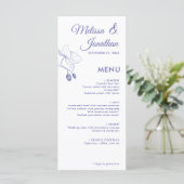 Elegante orchideeën romantische bloemige moderne t menu (Staand voorkant)