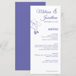 Elegante orchideeën romantische bloemige moderne t menu