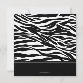 Elegante orchideeën zebra print bruiloft uitnodigi kaart (Achterkant)