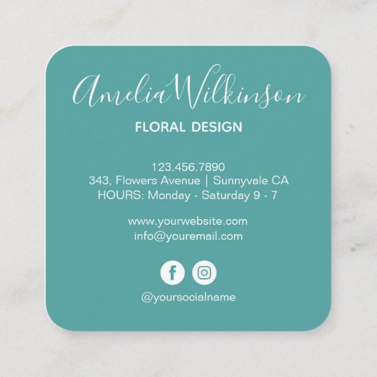 Elegante orchideeën zwart & wit bloemen delicaat b vierkante visitekaartje (Achterkant)