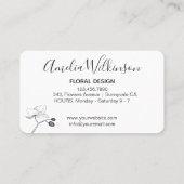 Elegante orchideeën zwart & wit bloemendelicate ch visitekaartje (Achterkant)