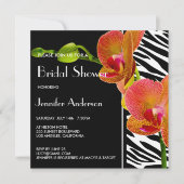 Elegante Orchids Zebra Print Vrijgezellenfeest nod Kaart (Voorkant)
