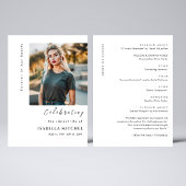 Elegante Orde van de Dienst Uitvaartprogramma Kaart