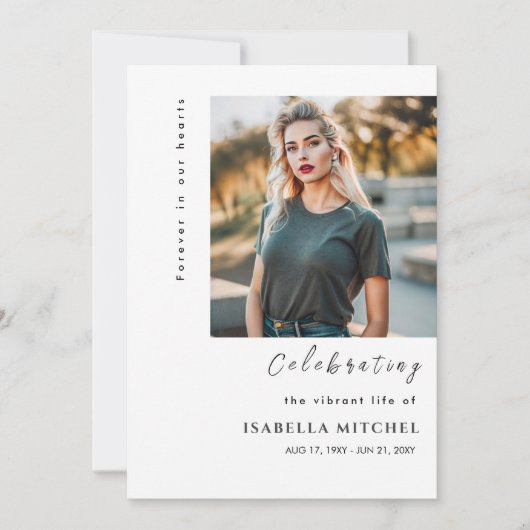 Elegante Orde van de Dienst Uitvaartprogramma Kaart (Voorkant)