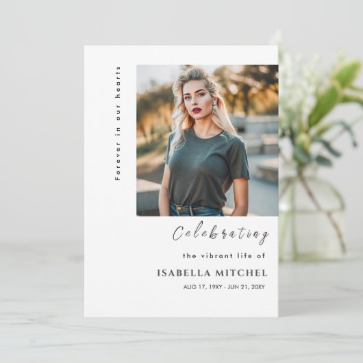 Elegante Orde van de Dienst Uitvaartprogramma Kaart (Staand voorkant)