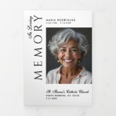 Elegante Orde van Dienst Overlijdensbericht 6-foto Drieluik Programma (Cover)