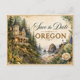 Elegante Oregon Save the Date Trouw Uitnodiging