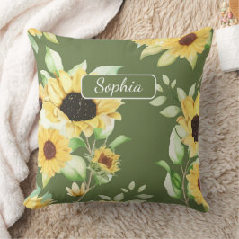 Elegante organische groene vorm kunst voor geschen kussen