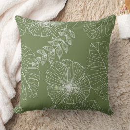 Elegante organische groene vorm kunst voor geschen kussen