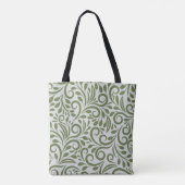 Elegante organische groene vorm kunst voor geschen tote bag (Achterkant)