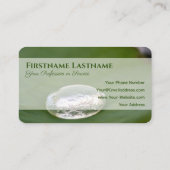 Elegante organische waterlelie heldere regendruppe visitekaartje (Achterkant)