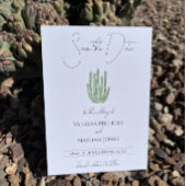 Elegante orgelpijpcactus sparen de datumuitnodigin save the date