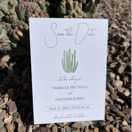 Elegante orgelpijpcactus sparen de datumuitnodigin save the date