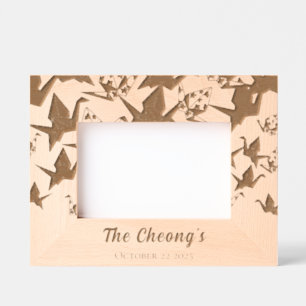 Elegante Origami papieren kraan bruiloft Gegraveerde Lijstjes