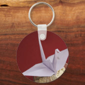 elegante origamikraan sleutelhanger (Voorkant)