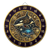 Elegante Orka Schildpad Dartbord Decoratie (Voorkant)