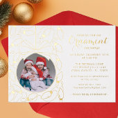 Elegante Ornament Exchange Vakantie Uitnodiging