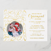 Elegante Ornament Exchange Vakantie Uitnodiging (Voorkant)