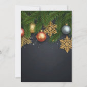 Elegante Ornamenten Corporate Christmas Party Kaart (Achterkant)