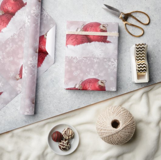 Elegante Ornamenten in de Sneeuwkerfeestdag Cadeaupapier (Crafts)