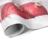 Elegante Ornamenten in de Sneeuwkerfeestdag Cadeaupapier (Rol Hoek)