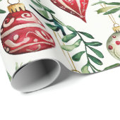 Elegante  Ornamenten kerst Cadeaupapier (Rol Hoek)