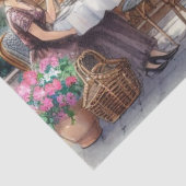 Elegante Oud Franse Bakkerij Cafe Tissue Papier (Detail)