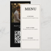 Elegante 'Oud Geld' Trouwmenukaart Menu (Voorkant / Achterkant)