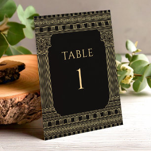 Elegante Oud-Griekse Feest Tafel Nummers Kaart