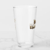 Elegante oude Engelse belettering Happy Thanksgivi Glas (Rechts)