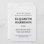 Elegante Oude Geld Typografie Afstuderen Kaart (Voorkant)