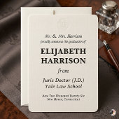 Elegante Oude Geld Typografie Afstuderen Kaart
