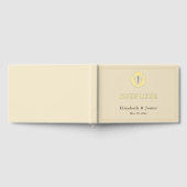 Elegante oude geldkist - Ivoor en gouden bruiloft Gastenboek (Volledig)