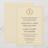 Elegante oude geldkist - Ivoor en gouden bruiloft Kaart (Voorkant / Achterkant)