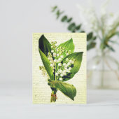 Elegante Oude lelietje-van-dalen Bloemen Briefkaart (Staand voorkant)