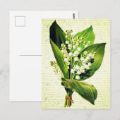 Elegante Oude lelietje-van-dalen Bloemen Briefkaart (Voorkant / Achterkant)