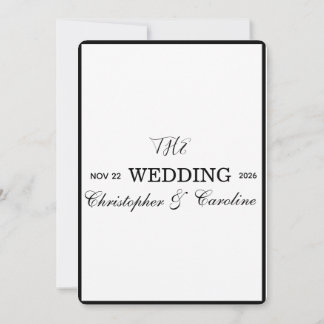 Elegante Oude-mogencultuur zwart-wit kalligrafie Kaart