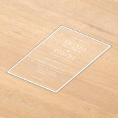 Elegante Oude Rijke Bruiloft Acryl Uitnodigingen (Laagn)