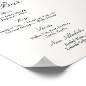 Elegante Oude-Rijke-Zwarte-en-Ivoren Trouwbar Poster (Hoek)