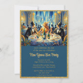  elegante oudejaarsfeest kaart (Voorkant)